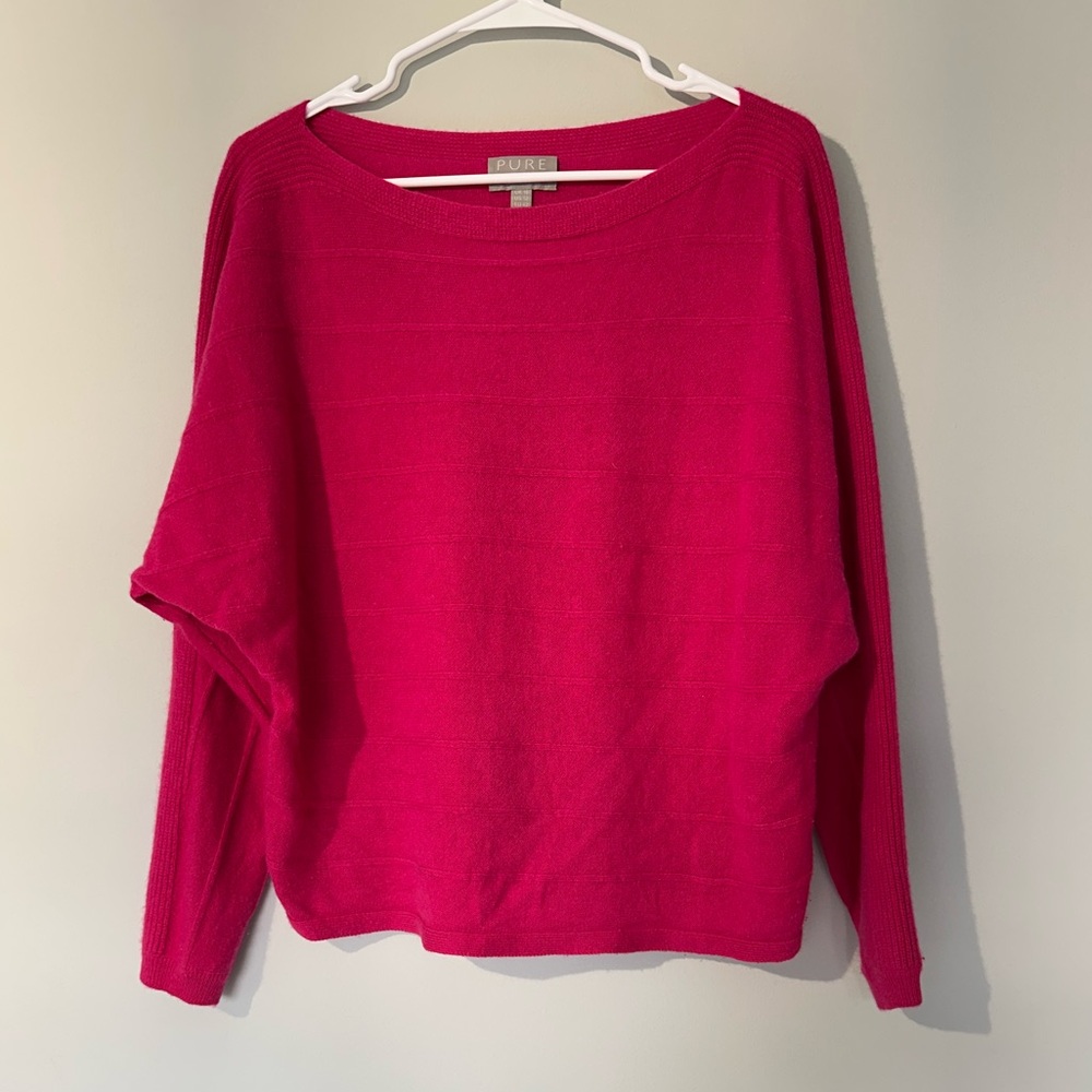 Pure Collection Hot Pink 100% Cashmere Sweater, women’s 12
